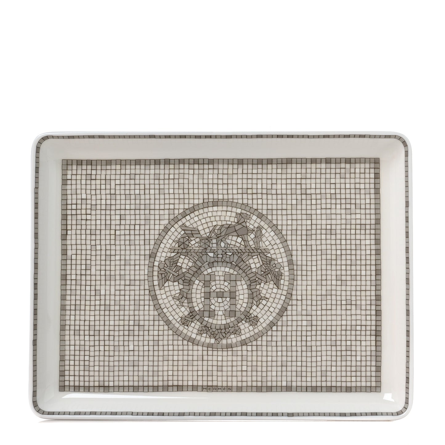 Porcelain Mosaique Au 24 Sushi Plate Platine