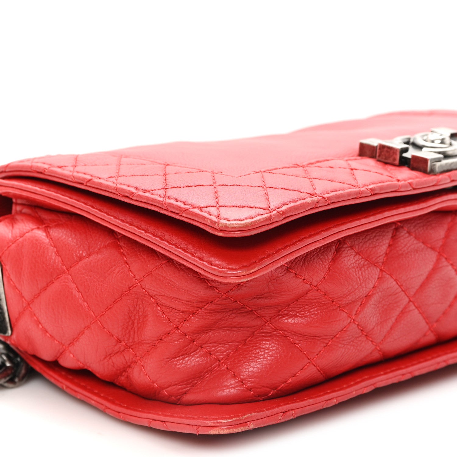 Chanel Calfskin Medium Boy Reverso Flap Red 9 of 10