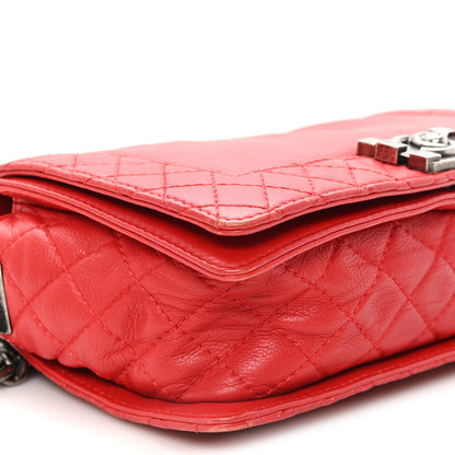 Chanel Calfskin Medium Boy Reverso Flap Red 9 of 10