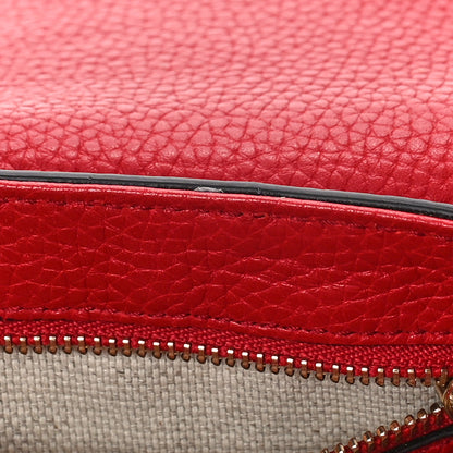 Gucci Pebbled Calfskin Medium Soho Flap Crossbody Tabasco Red 10 of 11