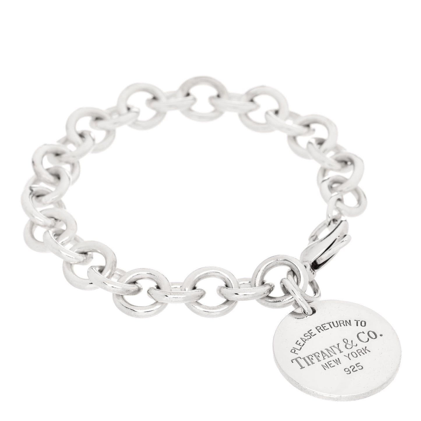 Sterling Silver Return to Tiffany Round Tag Charm Bracelet