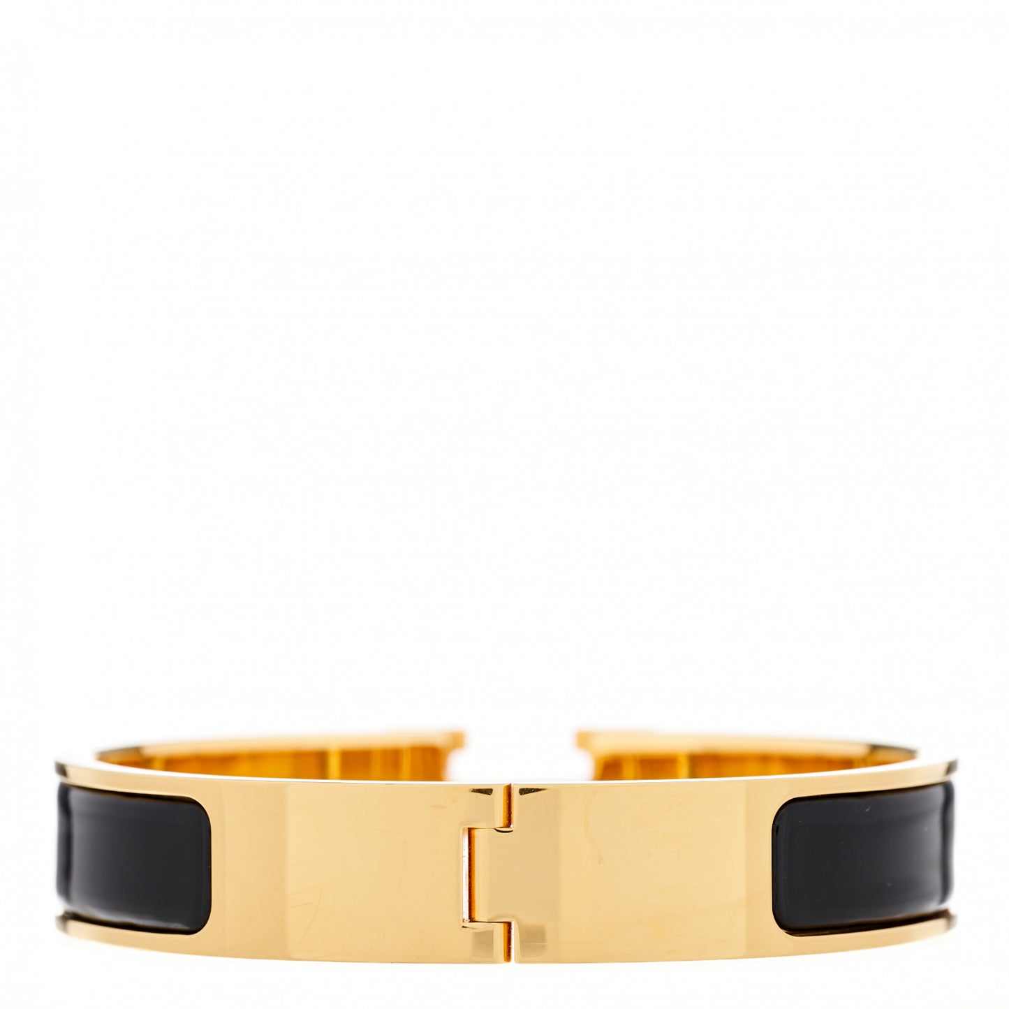 Enamel Narrow Clic Clac H Bracelet PM Black