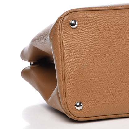 Prada Saffiano Cuir Twin Tote Caramel 9 of 10