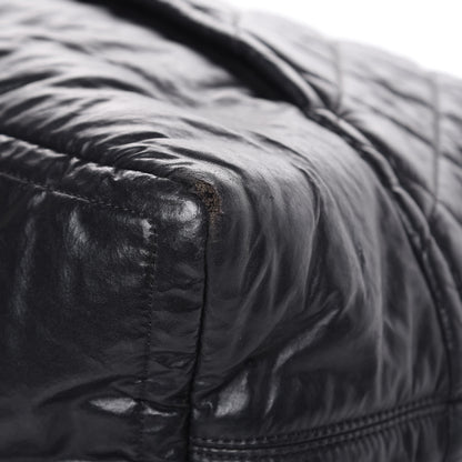 Chanel Coated Canvas Quilted Large Garment Travel Bag Black 12 of 16