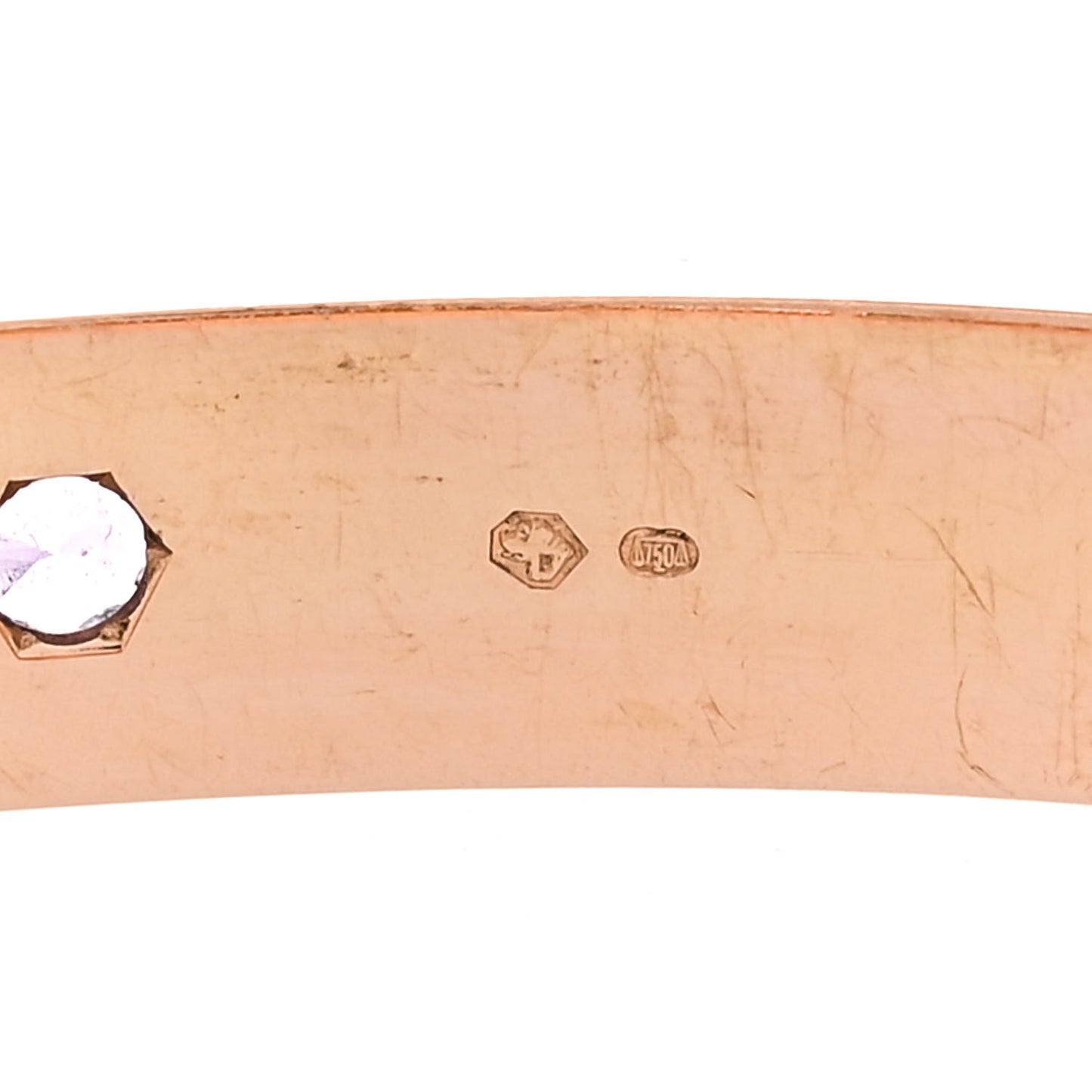 18K Pink Gold Sapphire Garnet Amethyst LOVE Bracelet 18