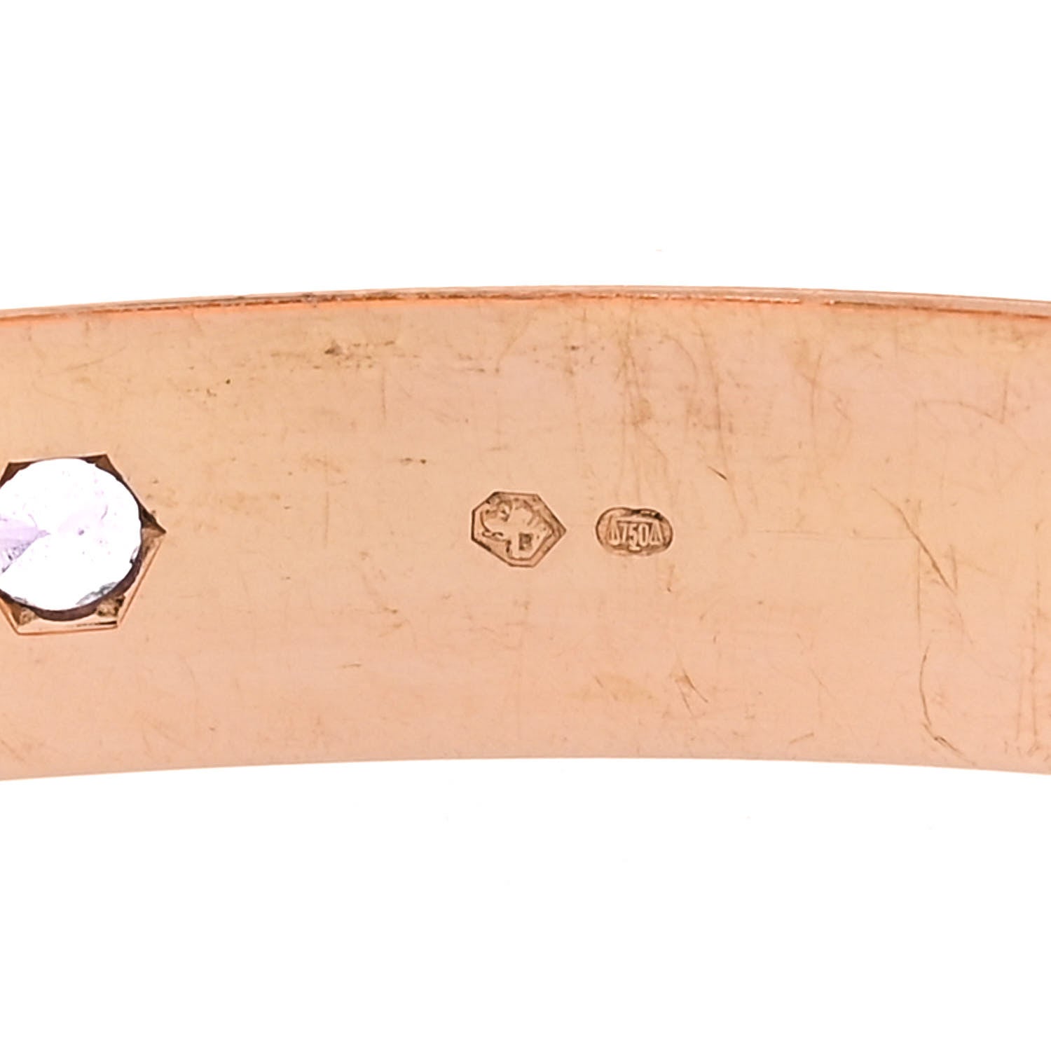 Cartier 18K Pink Gold Sapphire Garnet Amethyst LOVE Bracelet 18 5 of 8