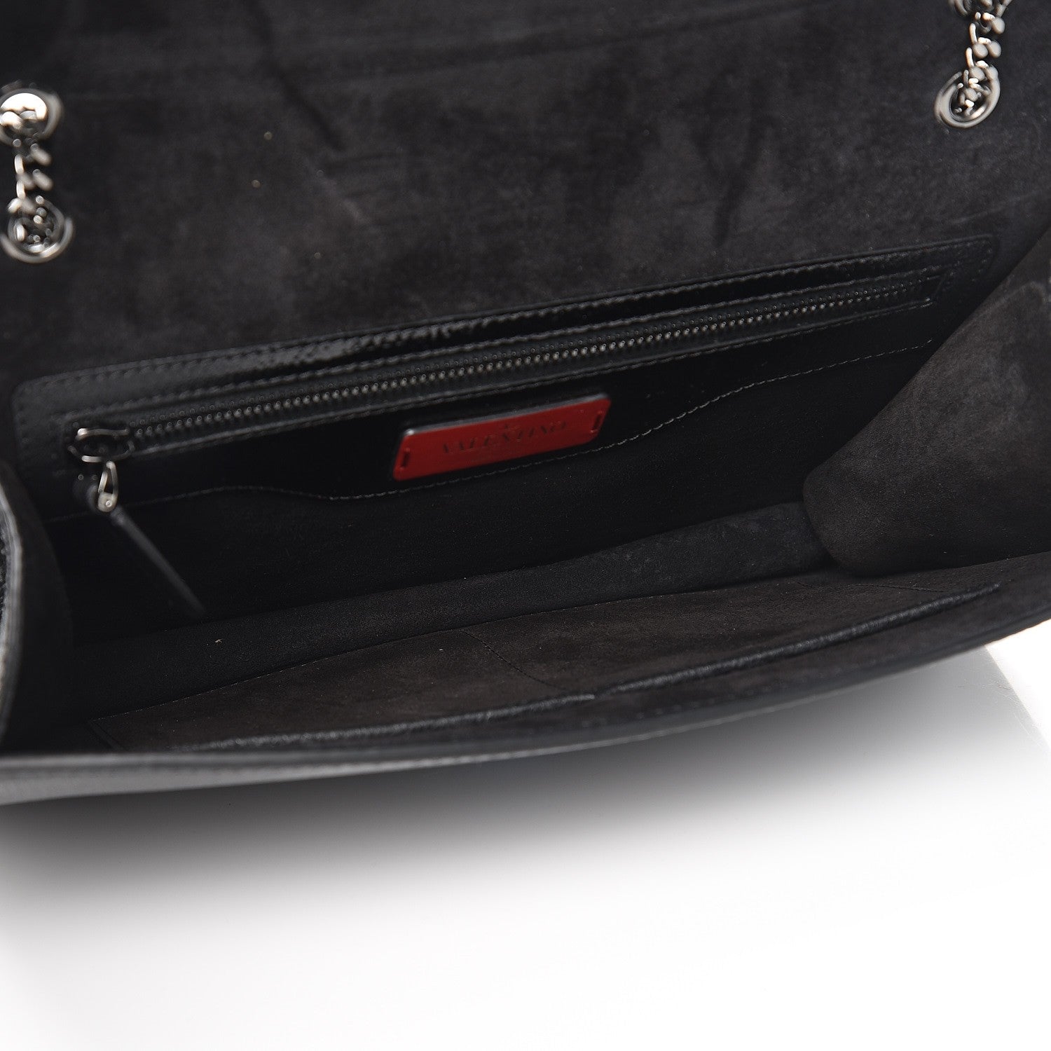 Valentino Garavani Patent Pebbled Calfskin Medium Rockstud Demilune Shoulder Bag Black 5 of 7