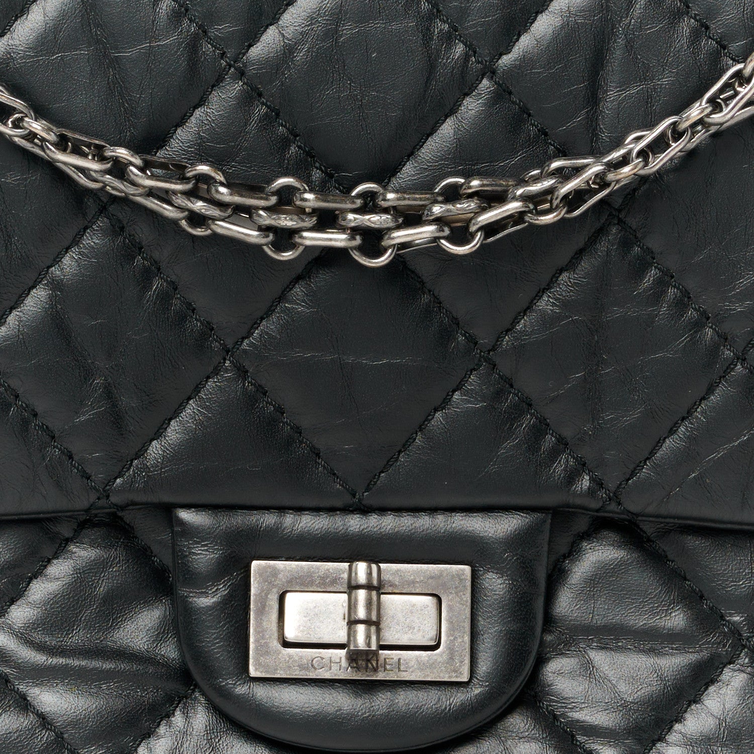 Chanel Aged Calfskin Quilted 2.55 Reissue 226 Flap Black 9 of 12