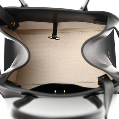 The Row Polished Saddle Calfskin Soft Margaux 10 Bag Black 5 of 9