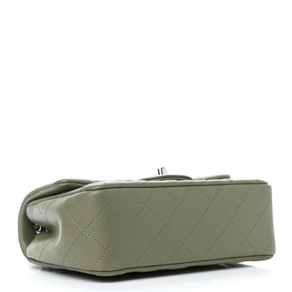 Chanel Lambskin Quilted Mini Rectangular Flap Green 3 of 9