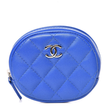 Chanel Lambskin Quilted Zip Around Classic Coin Purse Dark Blue 1 of 7