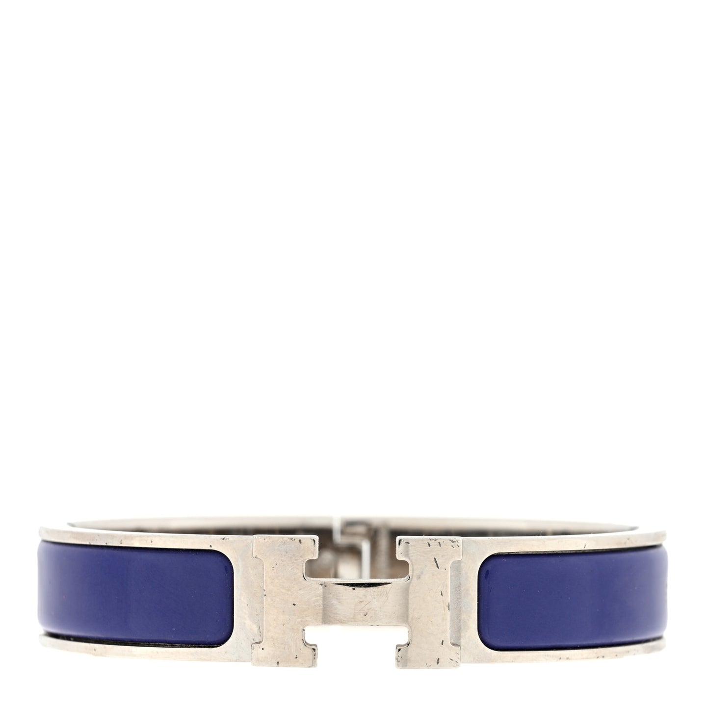 Enamel Narrow Clic Clac H Bracelet GM Bleu Royal