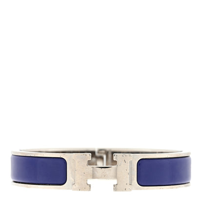 Hermes Enamel Narrow Clic Clac H Bracelet GM Bleu Royal 1 of 3
