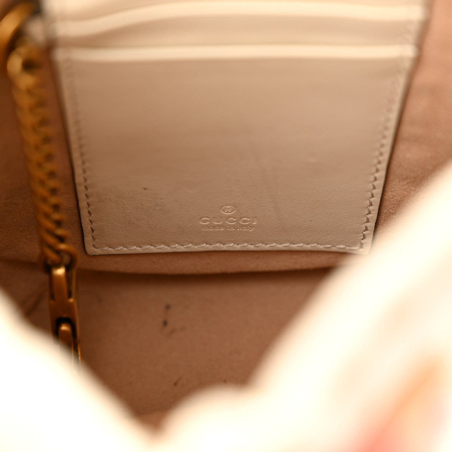 Gucci Calfskin Matelasse Mini GG Marmont 2.0 Bucket Bag White 6 of 14