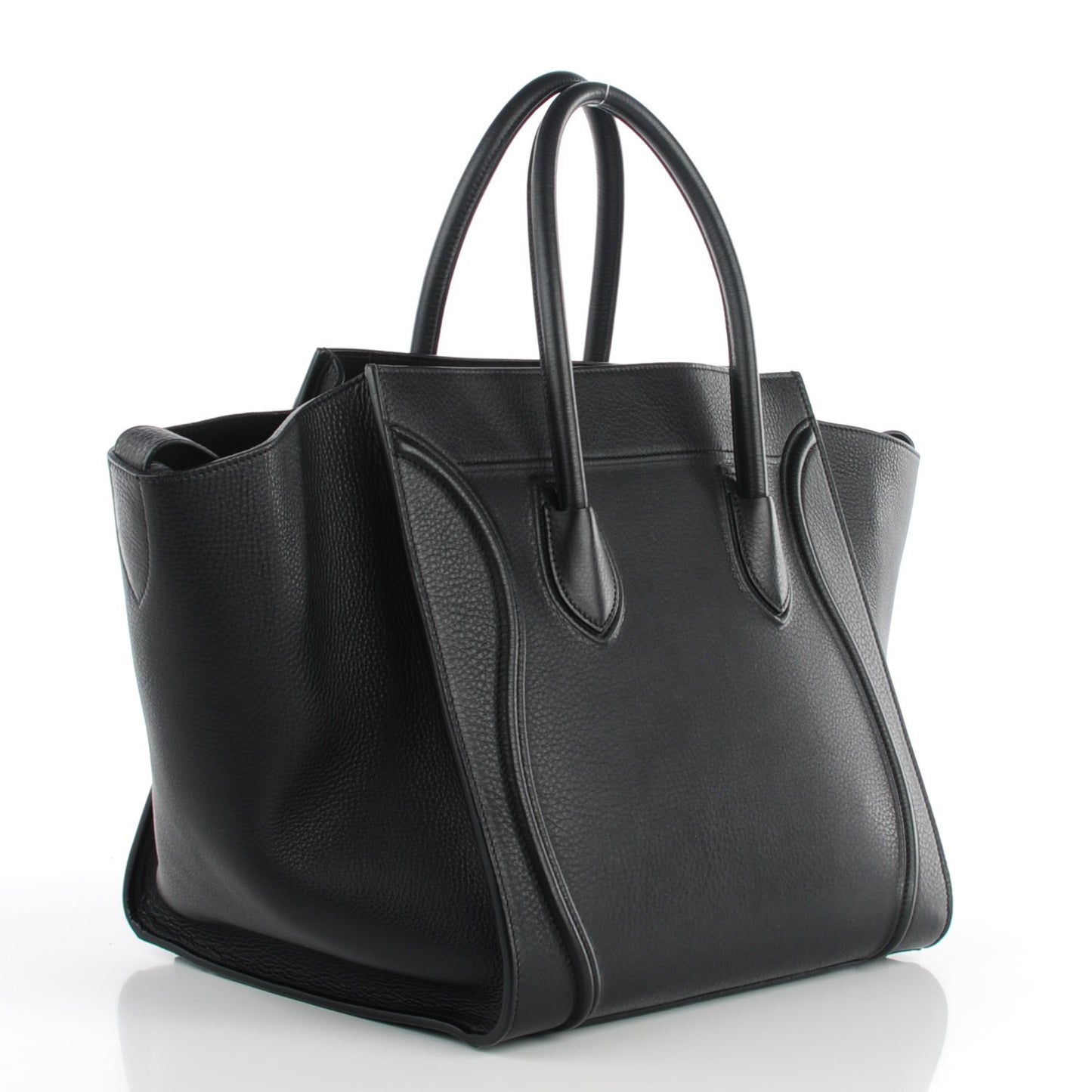 Supple Calfskin Medium Phantom Luggage Black