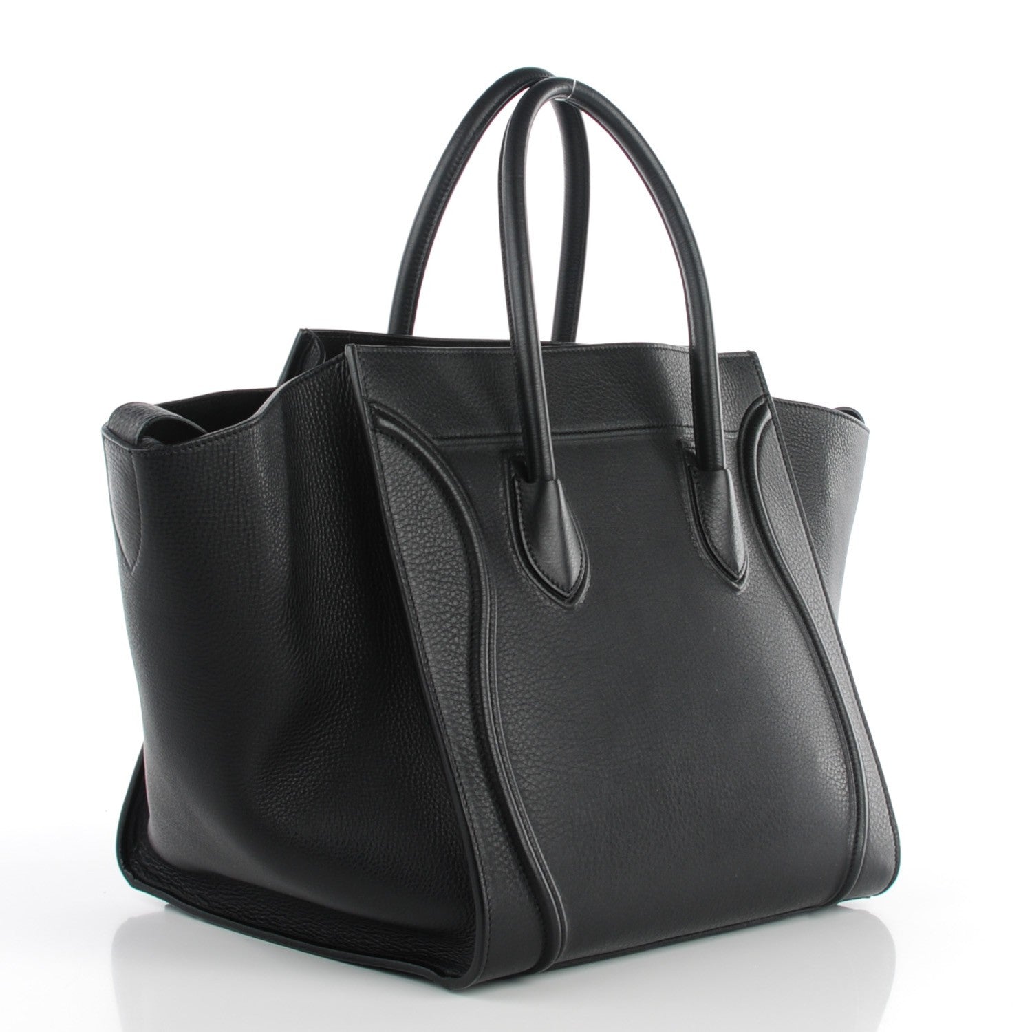 Celine Supple Calfskin Medium Phantom Luggage Black 3 of 9