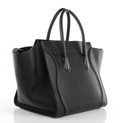 Celine Supple Calfskin Medium Phantom Luggage Black 3 of 9