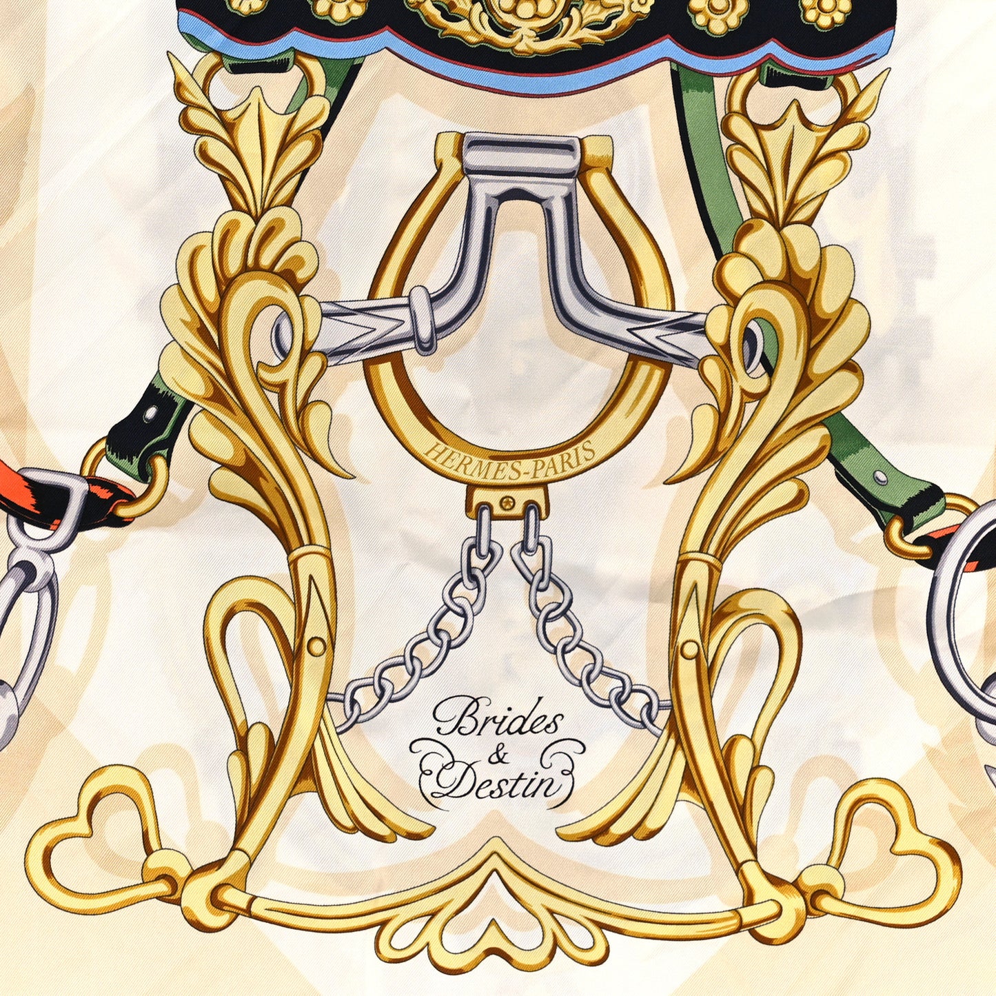 Silk Brides Et Destin Scarf 90 White Marine Multicolor