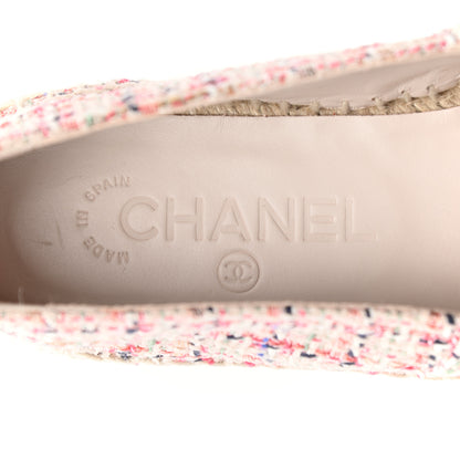Chanel Tweed CC Espadrilles 36 Pink Black 6 of 7