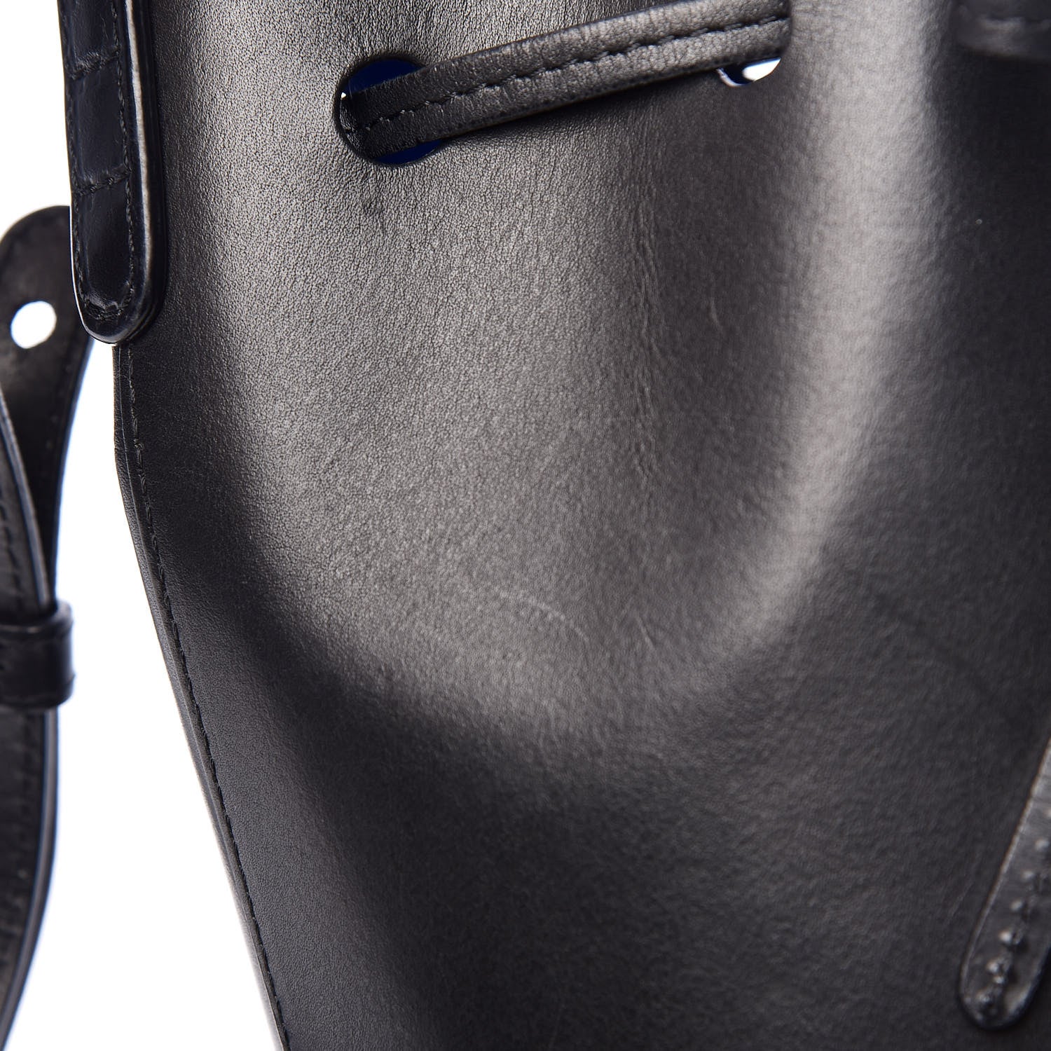 Mansur Gavriel Vegetable Tanned Calfskin Mini Bucket Bag Black Royal 13 of 20