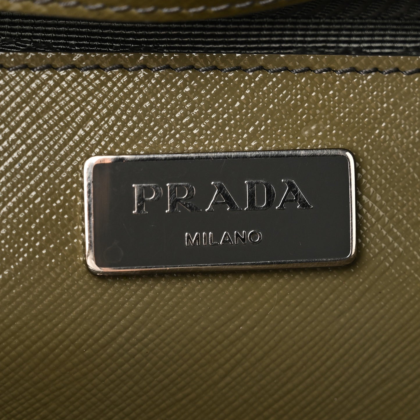 Saffiano Vernice Shopping Tote Militare