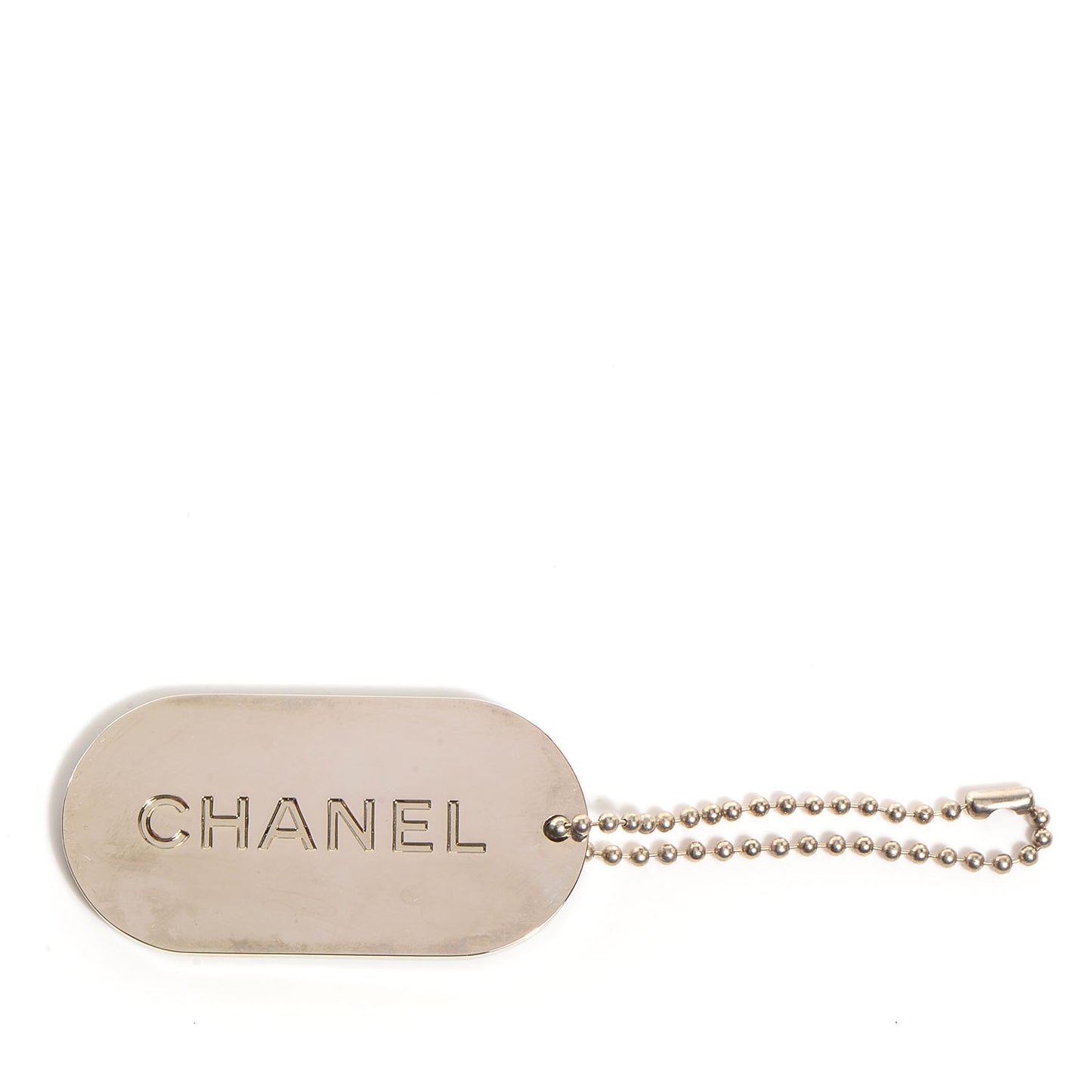 Stripe Dog Tag Key Ring Turquoise