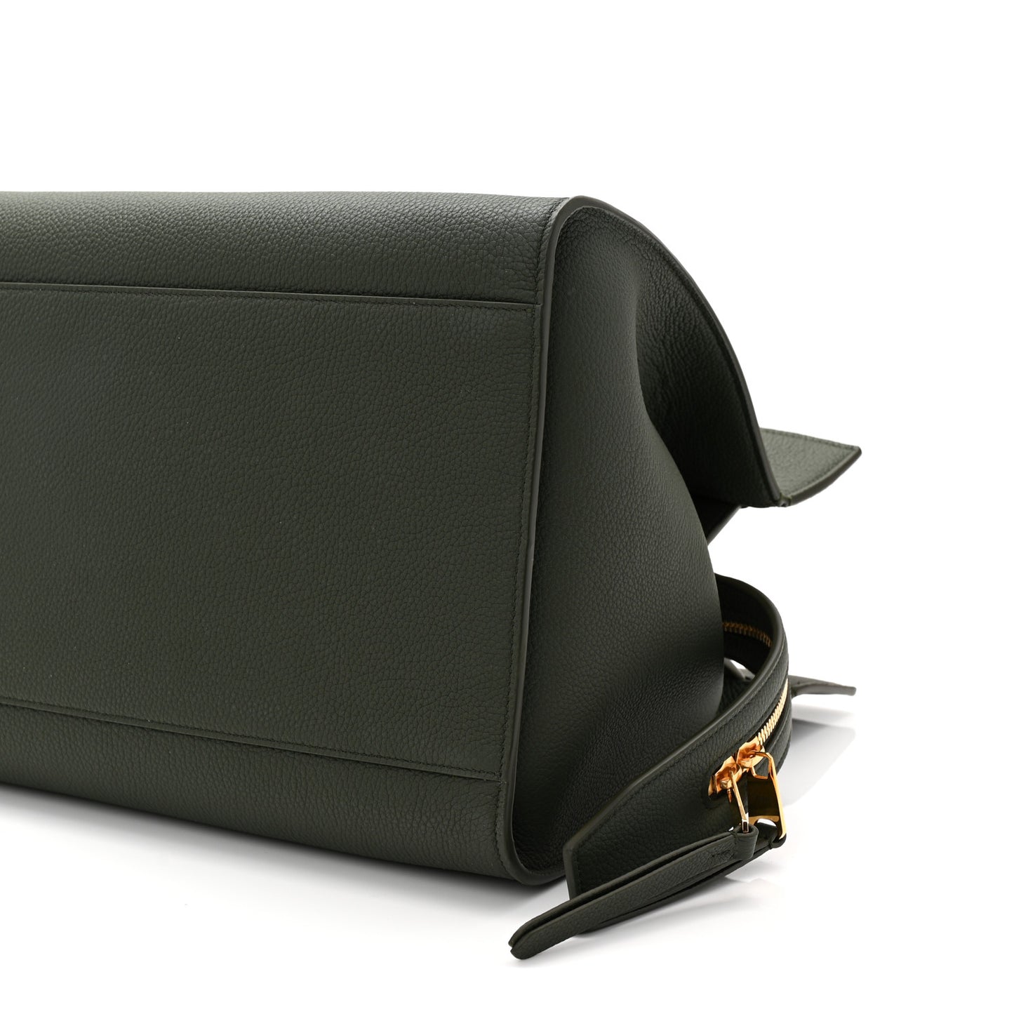 Pebbled Calfskin Crosby Tote Bottle Green