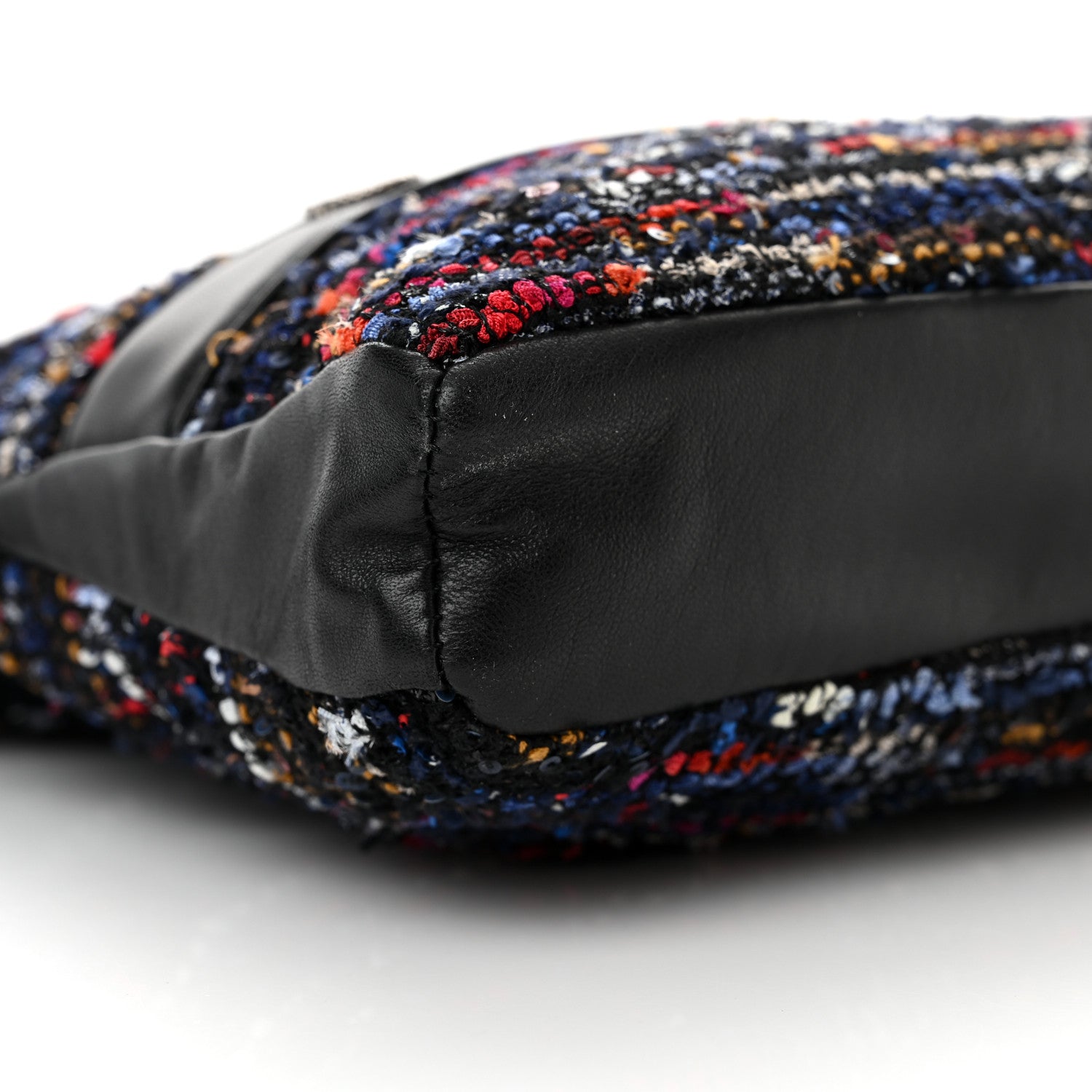 Chanel Tweed Lambskin Small Girl Bag Multicolor Black 9 of 10