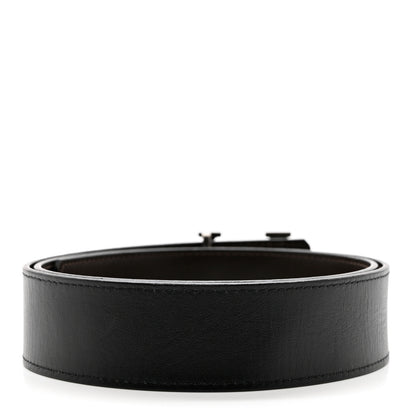 Louis Vuitton Calfskin 40mm LV Initiales Reversible Belt 90 36 Dark Brown Black 2 of 5