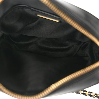 Salvatore Ferragamo Hammered Calfskin Lydia Bow Camera Bag Black 5 of 12