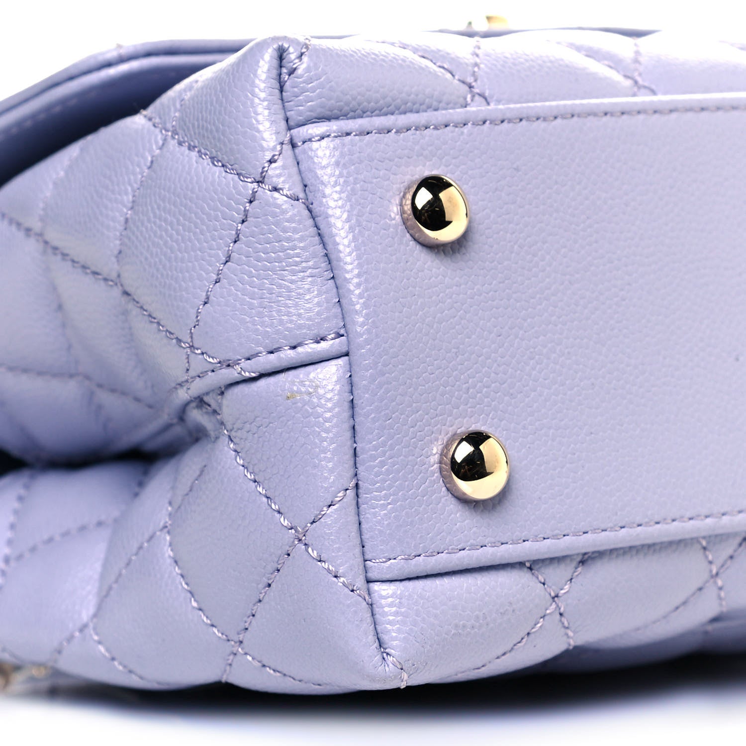 Chanel Caviar Quilted Mini Coco Handle Flap Light Purple 8 of 9