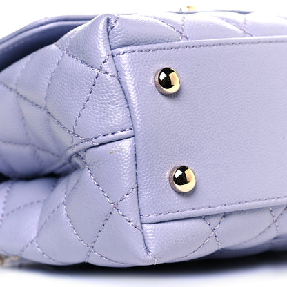 Chanel Caviar Quilted Mini Coco Handle Flap Light Purple 8 of 9