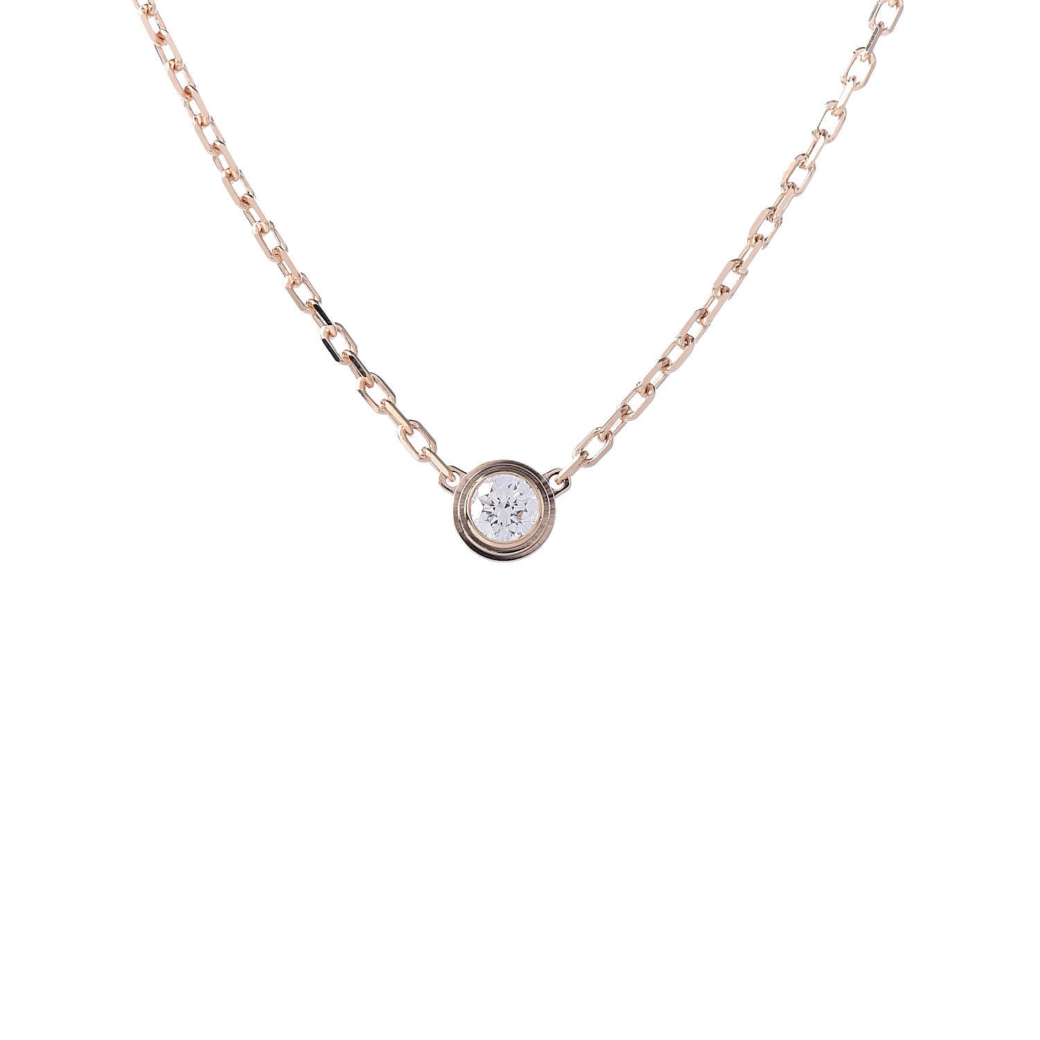 Cartier 18K Pink Gold Diamond SM D'Amour Pendant Necklace 4 of 7