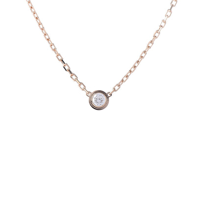Cartier 18K Pink Gold Diamond SM D'Amour Pendant Necklace 4 of 7
