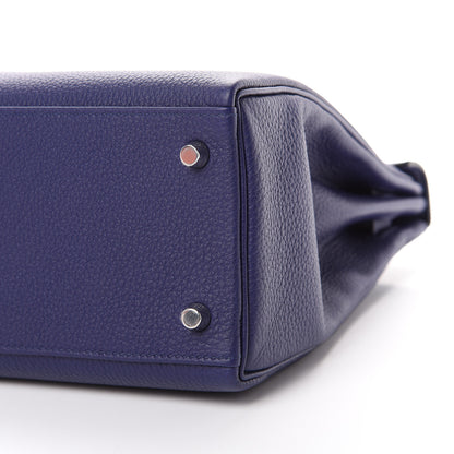 Hermes Togo Matte Alligator Kelly Retourne Touch 32 Bleu Encre 9 of 10