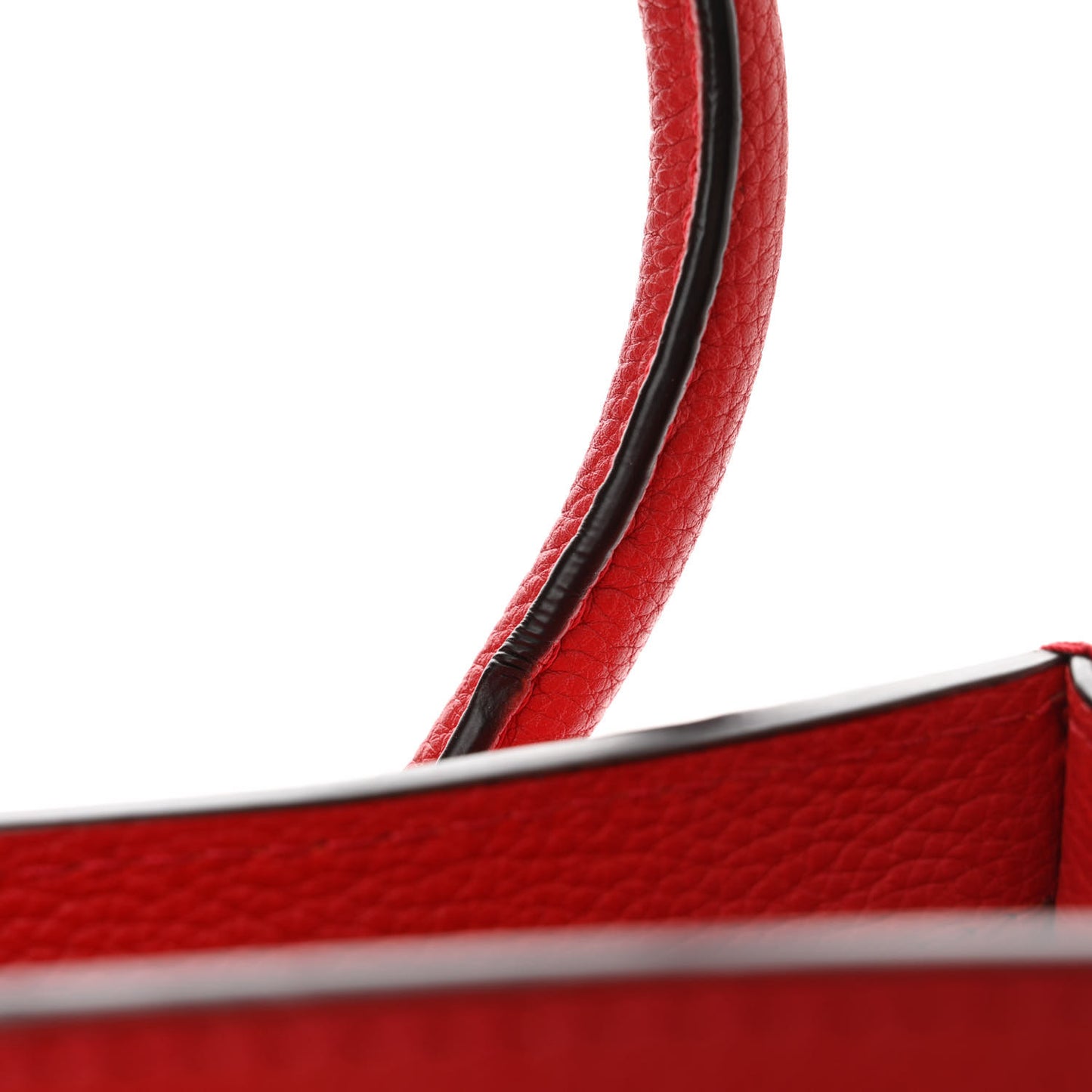 Drummed Calfskin Micro Luggage Coquelicot