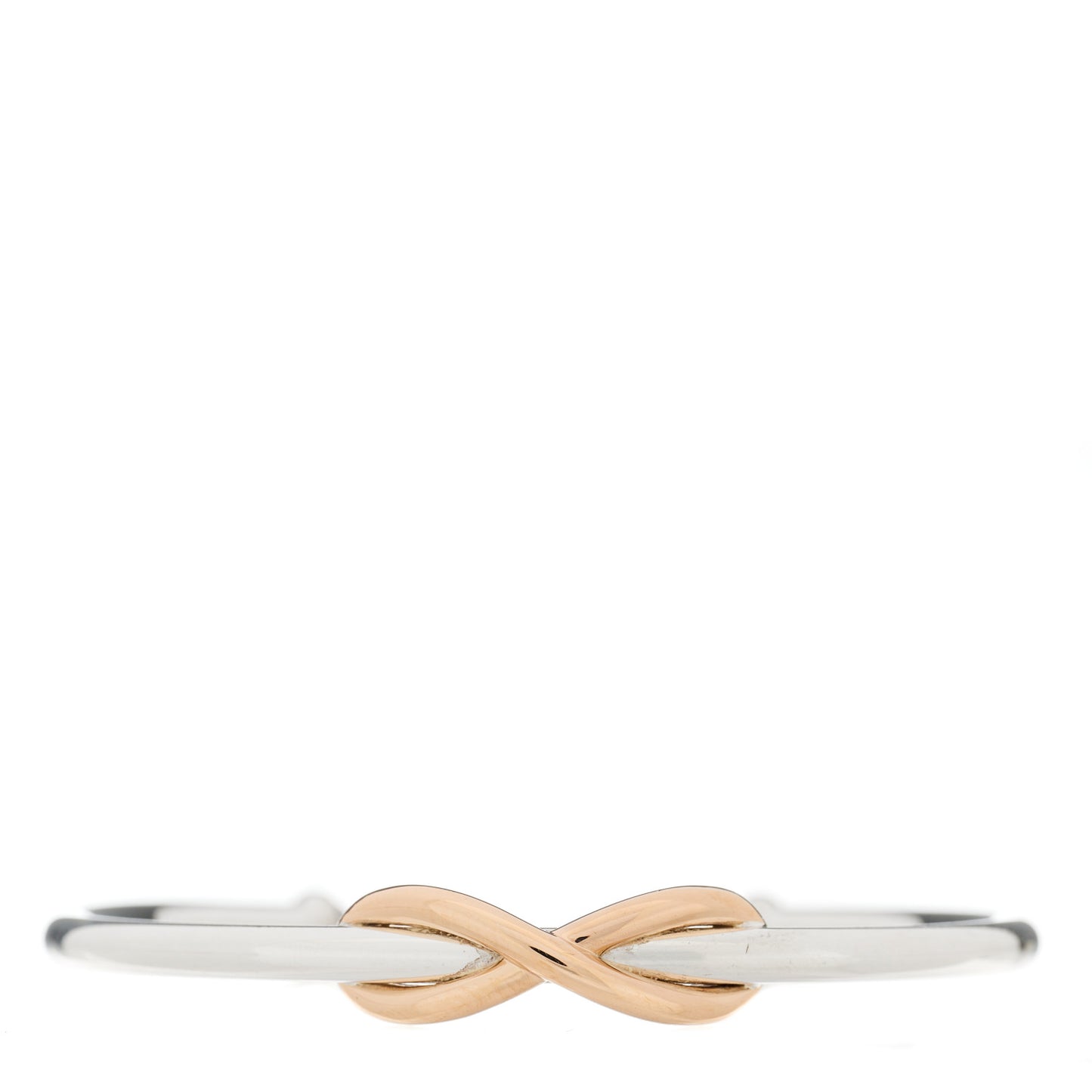 Sterling Silver 18K Rose Gold Infinity Cuff Bracelet