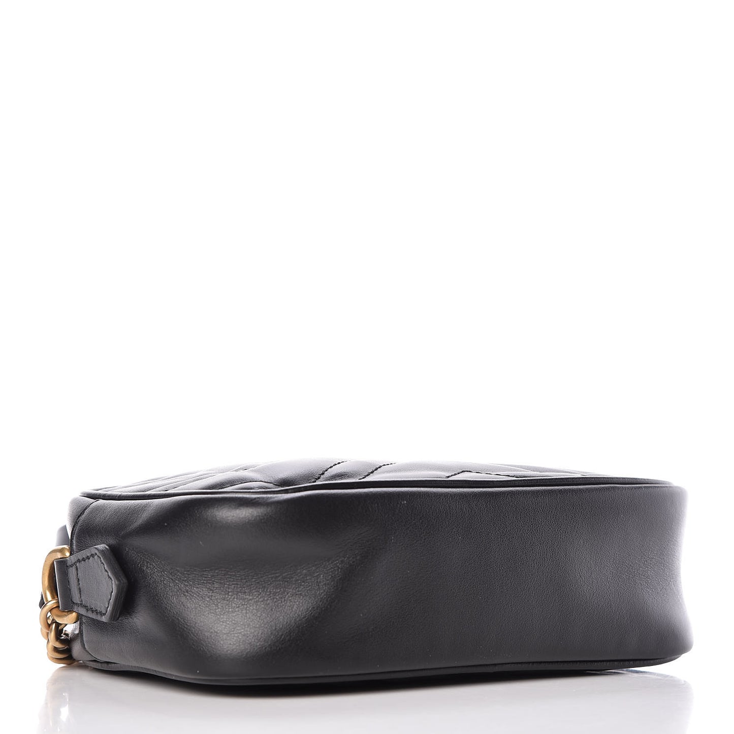 Calfskin Matelasse Mini GG Marmont Chain Shoulder Bag Black