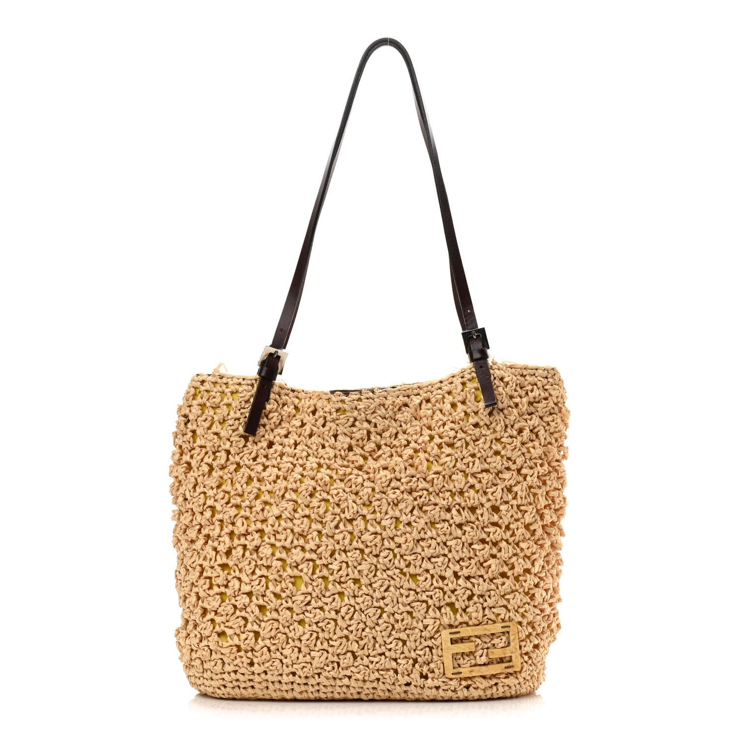 Raffia Calfskin Tote
