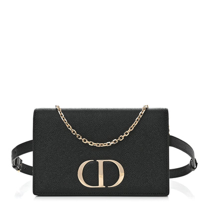 Christian Dior Calfskin 30 Montaigne 2 in 1 Pouch Black 1 of 11
