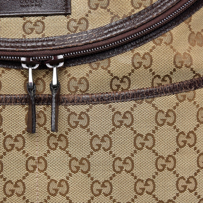 Gucci Monogram Natural Pigskin Large Diaper Bag Beige Ebony Cocoa Dark Chocolate 17 of 18