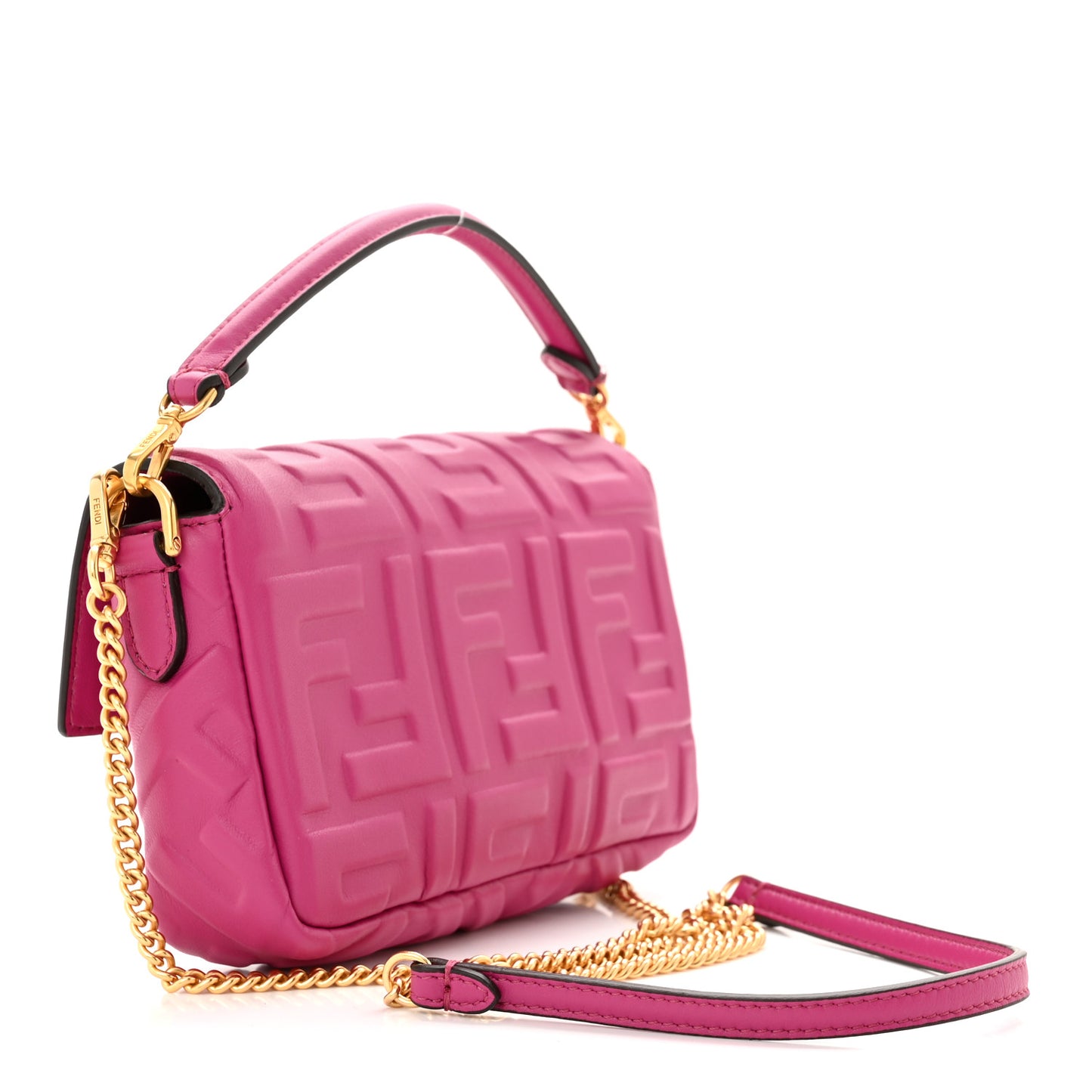 Nappa FF 1974 Embossed Mini Baguette Ciclamino Pilar