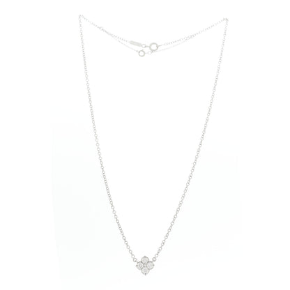 Cartier 18K White Gold Diamond .45ctw Hindu Floral Pendant Necklace 3 of 6