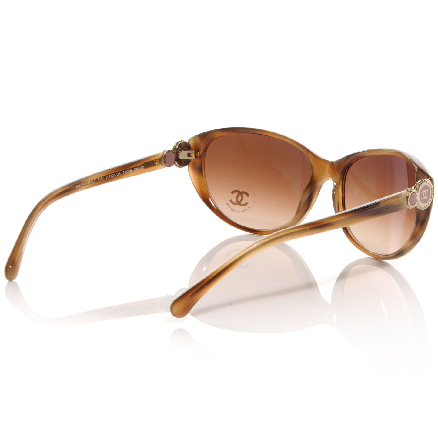 Acetate Collection Bouton Cat Eye Sunglasses 5190 Tortoise Shell