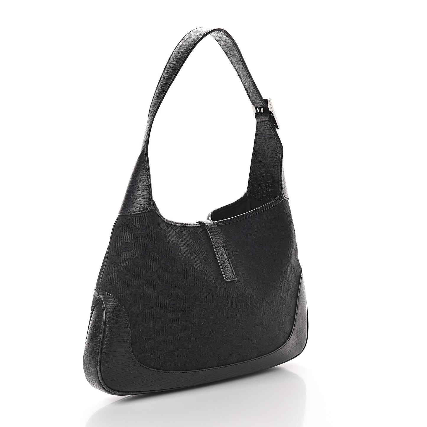 Denim Monogram Small Jackie O Hobo Black