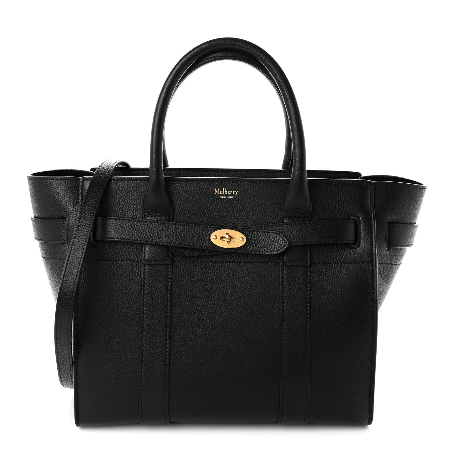 Classic Grain Small Bayswater Zip Tote Black