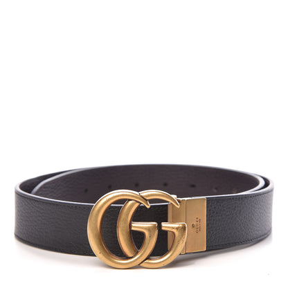 Gucci Calfskin Double G Reversible 37mm Belt 90 36 Black Cocoa 1 of 11