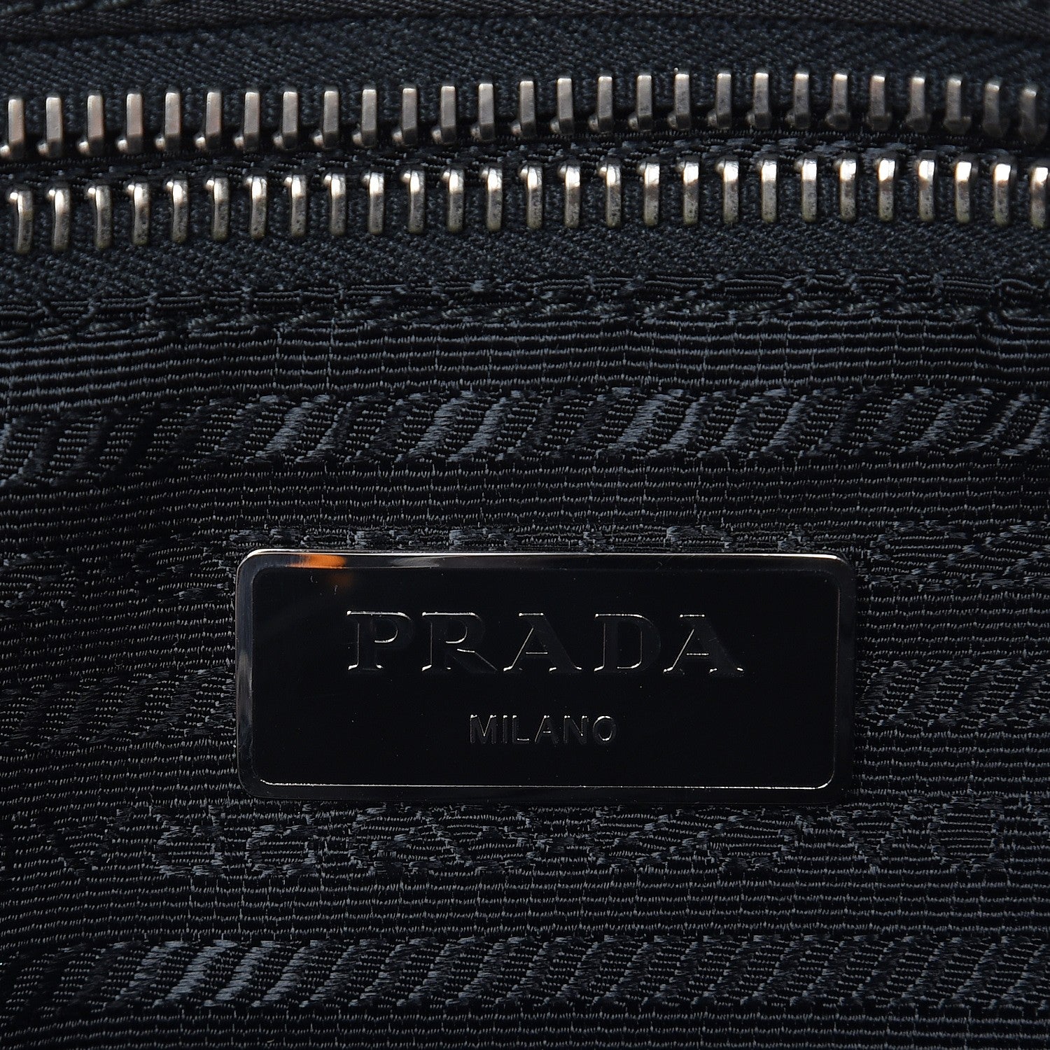Prada Tessuto Nylon Saffiano Logo Messenger Bag Black 7 of 12