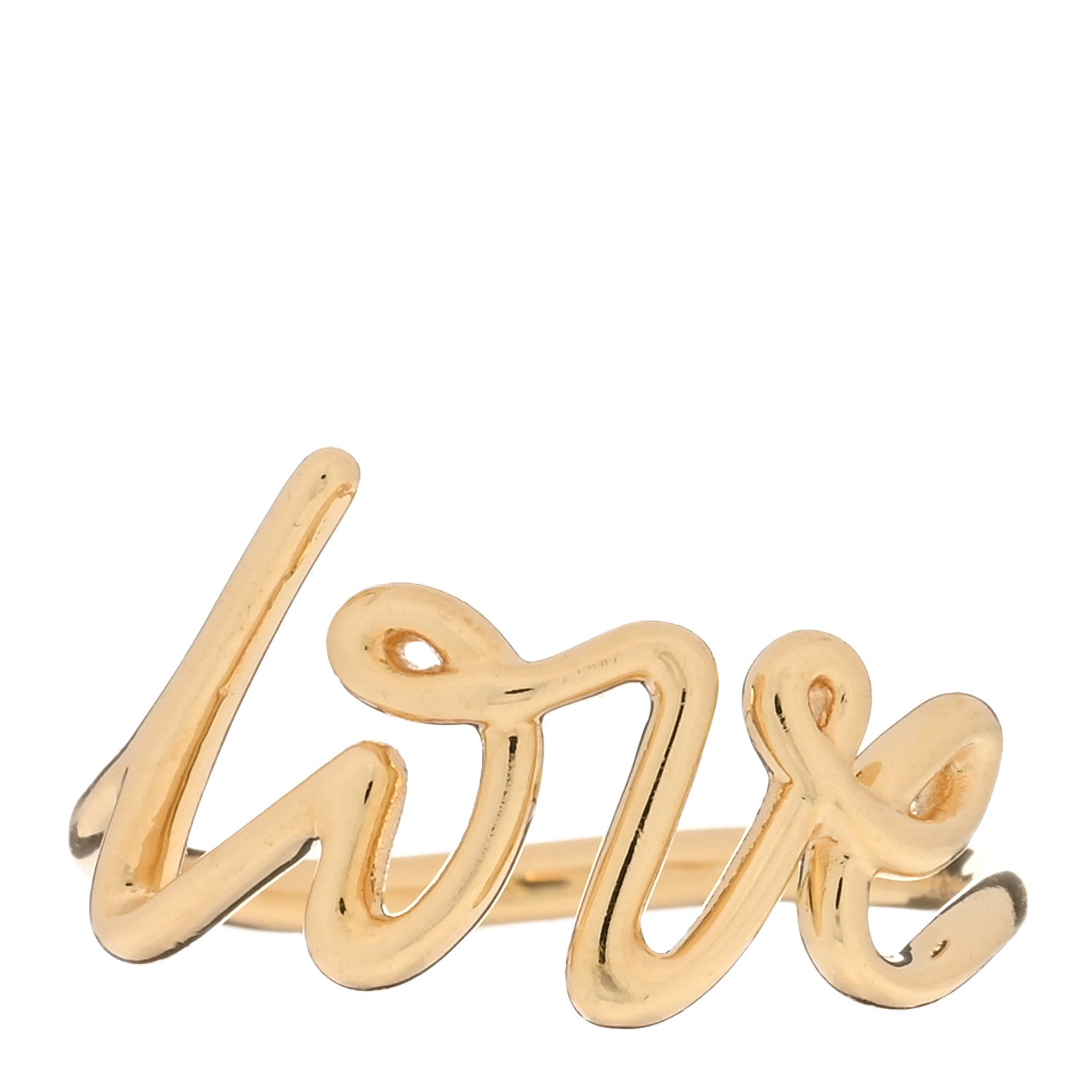 Tiffany 18K Yellow Gold Paloma's Graffiti Love Ring 50 5.5 1 of 4