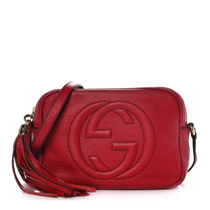 Gucci Pebbled Calfskin Small Soho Disco Bag Tabasco Red 1 of 11